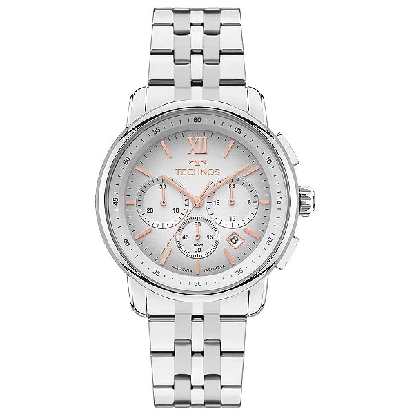 Relógio Technos Masculino Grandtech Prata Classic JS25BCP/1K