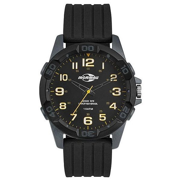 Relógio Mormaii Analogico Cinza Preto Silicone MOPC21JAKG/8Y