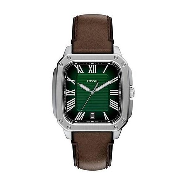 Relógio Fossil Masculino Crosb Prata Couro Marrom FS6150/0VN
