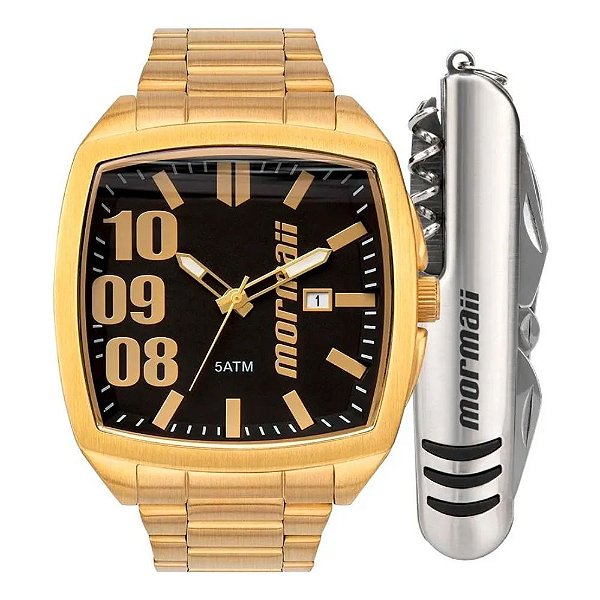 Kit Relógio Mormaii Masculino com Chaveiro Multitarefa MOVX42EAC/K4D