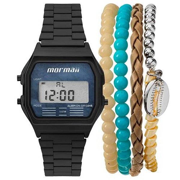 Relógio Digital Mormaii Feminino Vintage com Pulseira MOJH02AY/K4P