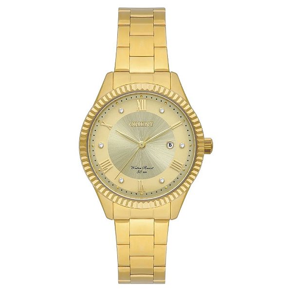 Relógio de Pulso Feminino Orient Quartz Dourado FGSS1254 C3KX
