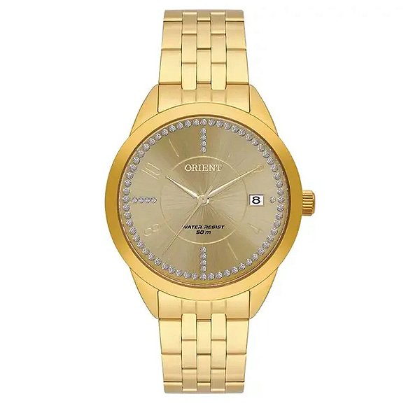 Relógio de Pulso Feminino Orient Quartz Dourado FGSS1252 C2KX