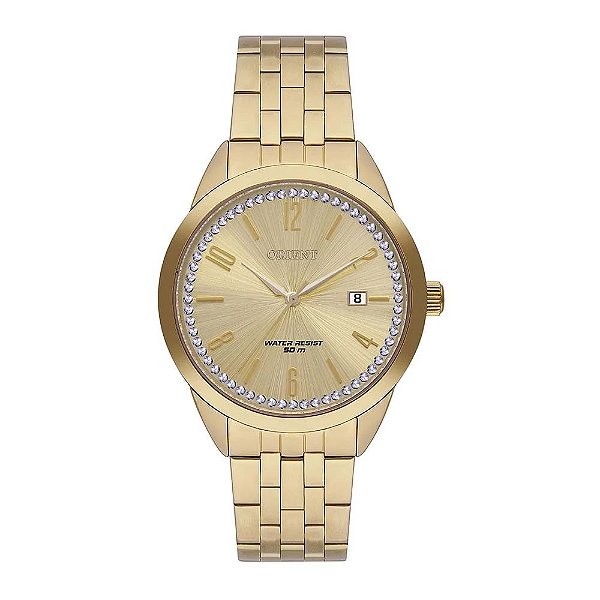 Relógio de Pulso Feminino Orient Quartz Dourado FGSS1238 C2KX