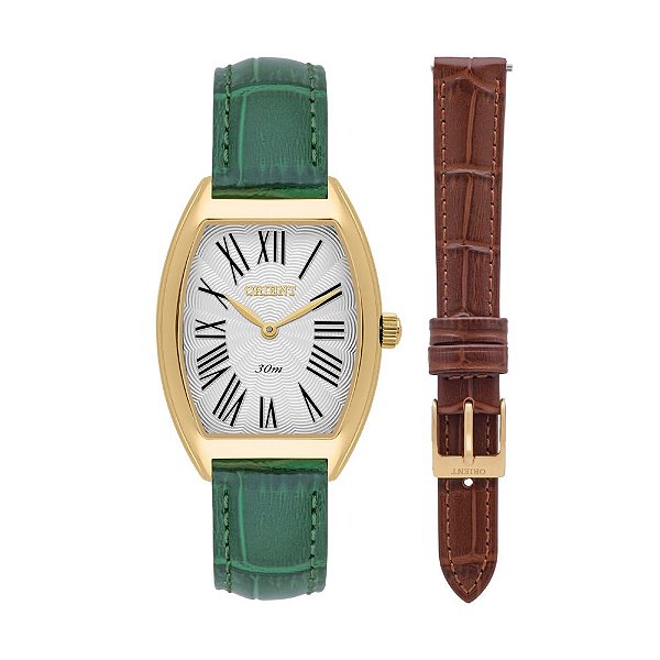 Relógio Feminino Orient Eternal LGSC0024-S3EX Couro Verde