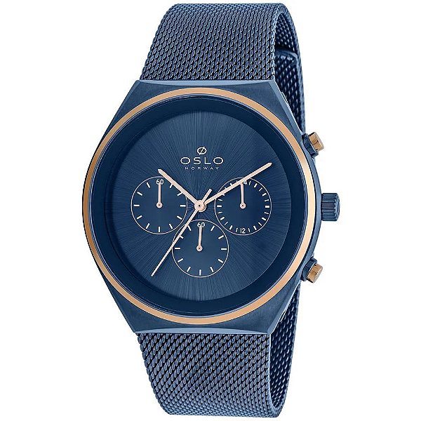 Relógio Oslo Masculino Slim Cronógrafo OMTSSCVD0016 D1DX
