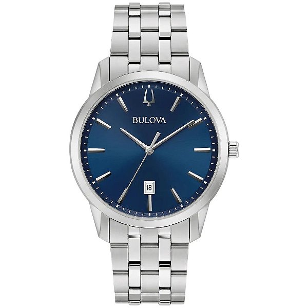 Relógio Masculino Bulova Classic Sutton 96B338 Azul Aço