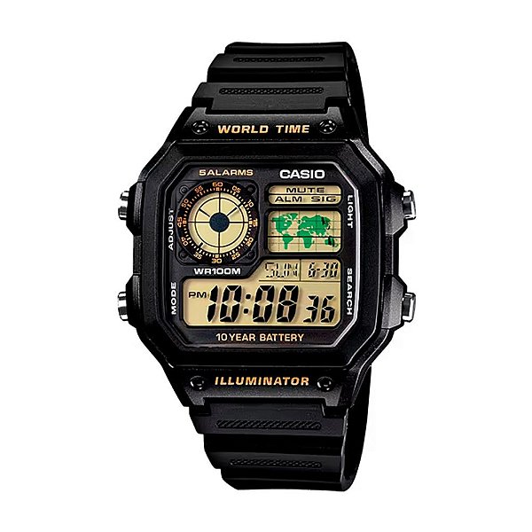 Relogio Casio Vintage AE-1200WHB-1BVDF-SC