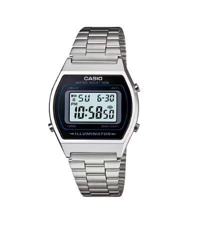 Relógio Casio Vintage Digital Prata Unissex B640WD-1AVDF