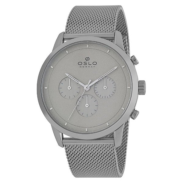 Relógio Oslo Masculino Analógico Slim Vidro Safira OMBSSCVD0003 I1SX