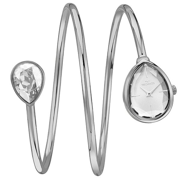 Relógio Bracelete Feminino Technos Crystal Prata VX00BB/1K