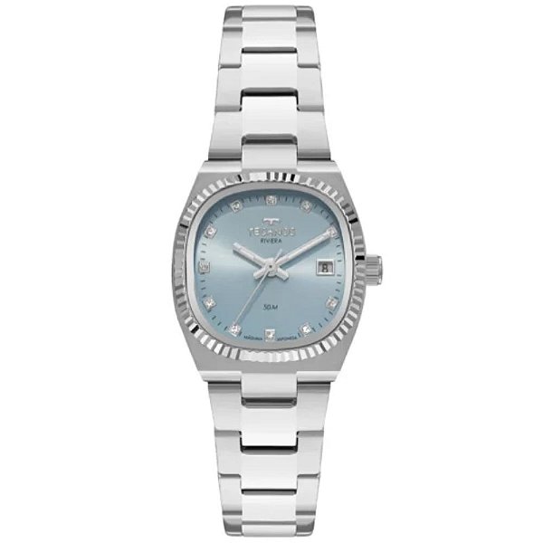 Relógio Technos Feminino Riviera Prata Quadrado GL12AA/1A