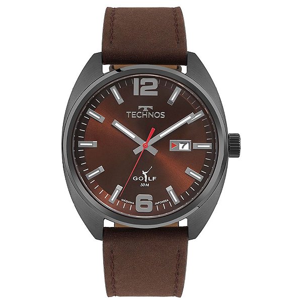 Relógio Technos Masculino Golf Couro 2315LAQ/0M