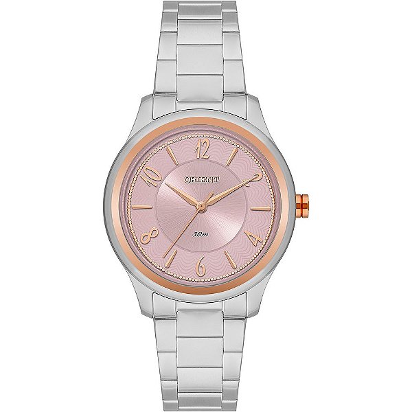Relógio de Pulso Orient Feminino Aço Rosé Fundo Marrom FTSS0142 R2SX