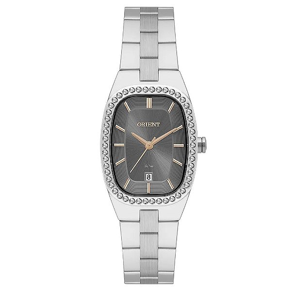 Relógio Feminino Orient Prata Fundo Grafite Escuro LBSS1034 G1SX