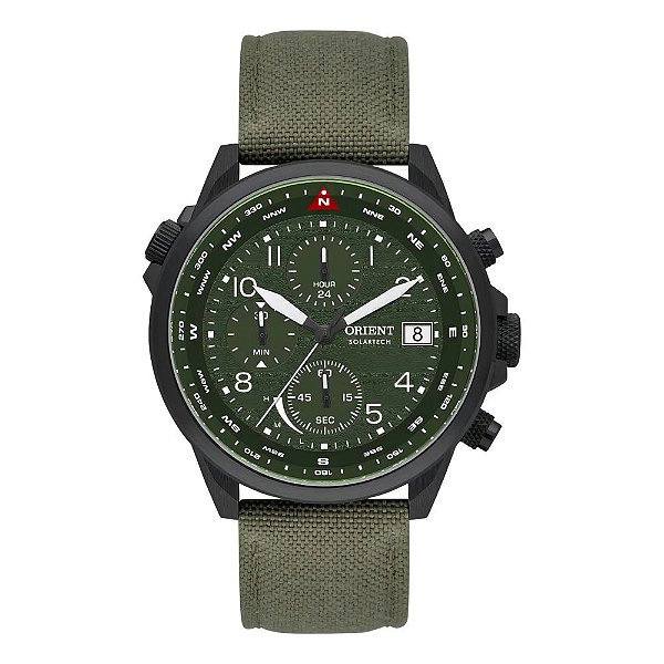 Relógio Orient Masculino Solar Verde Preto MPSNC006 E2EX