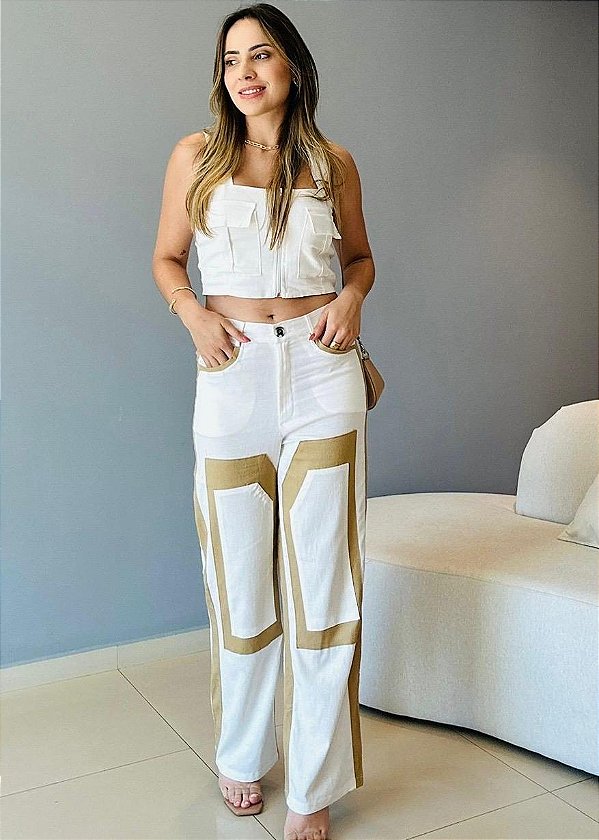 Conjunto Off Bege M