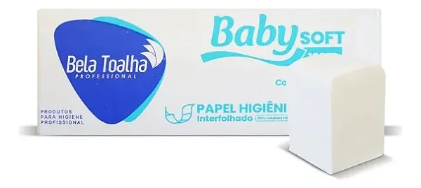 Papel Higiênico Interfolhado 10x21cm Babysoft Com 10.000f