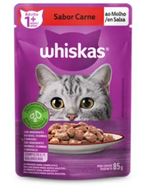 Sachê Whiskas Carne Gatos - 85g