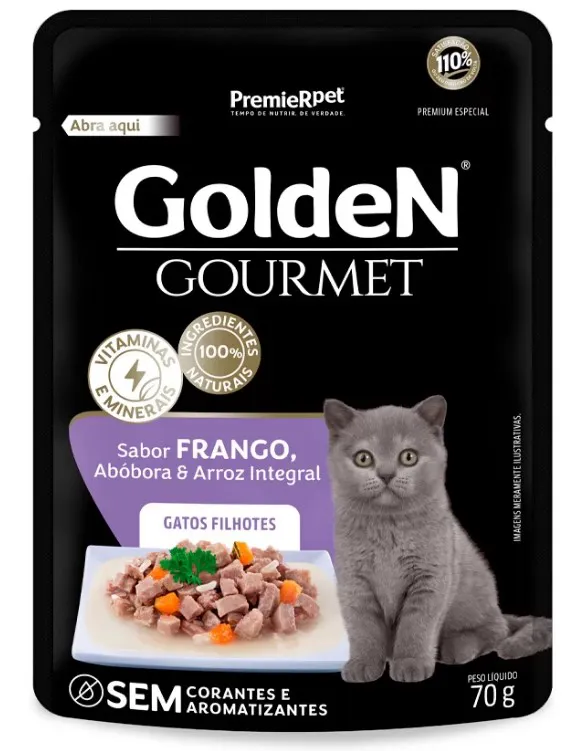 Sachê Golden Frango Gatos Filhotes - 70g