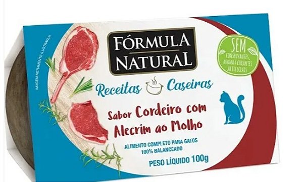 Receita Caseira Fórmula Natural Gatos Carne com Bacon - 100g