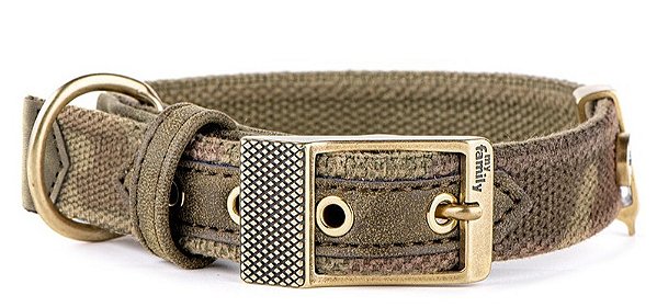 Coleira MyFamily West Point - camuflado verde (27-31 cm)
