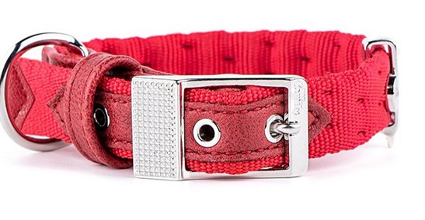 Coleira MyFamily Milano em Nylon Italiano - Vermelha