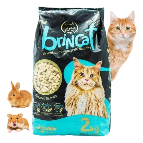 Granulado Higiênico de Madeira - Brincat 2kg