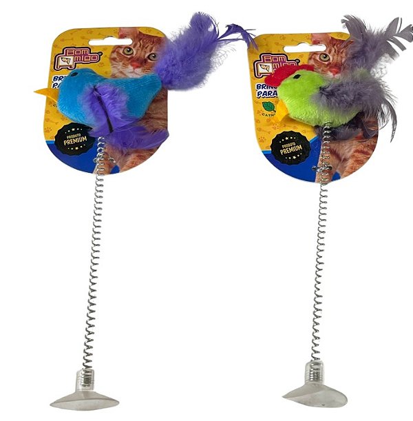 Varinha de Pássaro com Mola e Ventosa