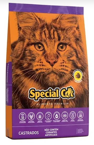 Ração Special Cat Adultos Castrados Carne - 10kg