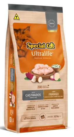 Ração Special Cat Adultos Castrados Frango - 10kg