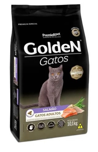 Ração Golden Gatos Adultos Salmão - 10Kg