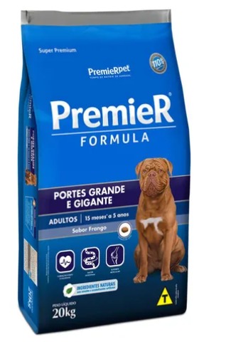 Ração Premier Adultos Porte Grande e Gigante Frango - 20Kg