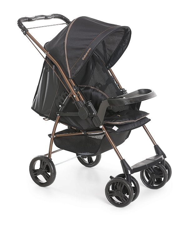 CARRINHO MILANO REVERSIVEL PRETO COBRE - GALZERANO