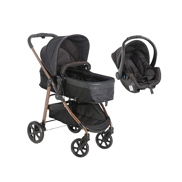 CARRINHO MOISÉS 3 EM 1 EXTREME CARBON + BEBÊ CONFORTO COCOON - GALZERANO