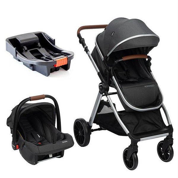 CARRINHO TS ROMANZO PRETO + BASE - INFANTI