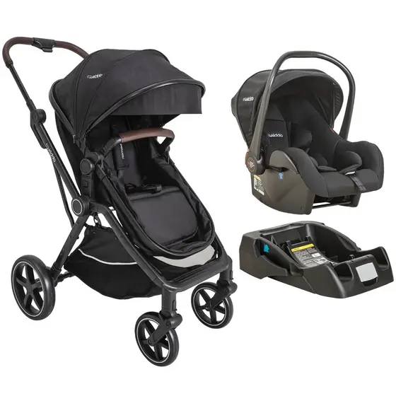 CARRINHO NOMAD PRETO + BEBÊ CONFORTO + BASE - KIDDO