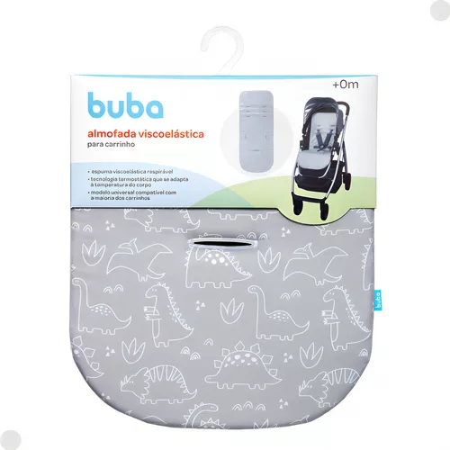 ALMOFADA PARA CARRINHO DINO CINZA - BUBA