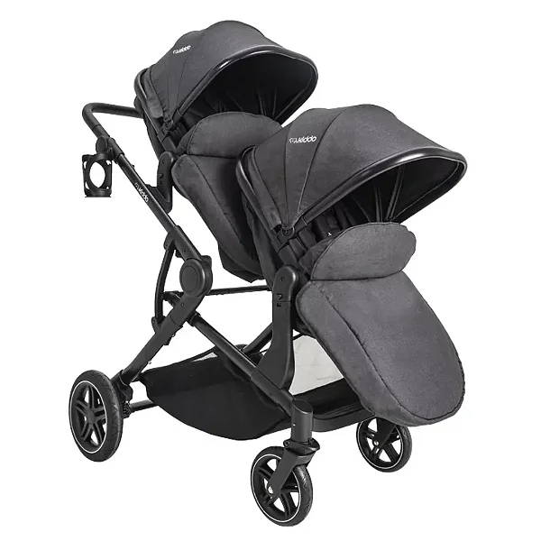 CARRINHO DE GÊMEOS PAIR PRETO - KIDDO