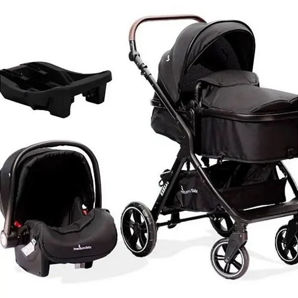 CARRINHO TS KANSAS + BASE BLACK - PREMIUM BABY