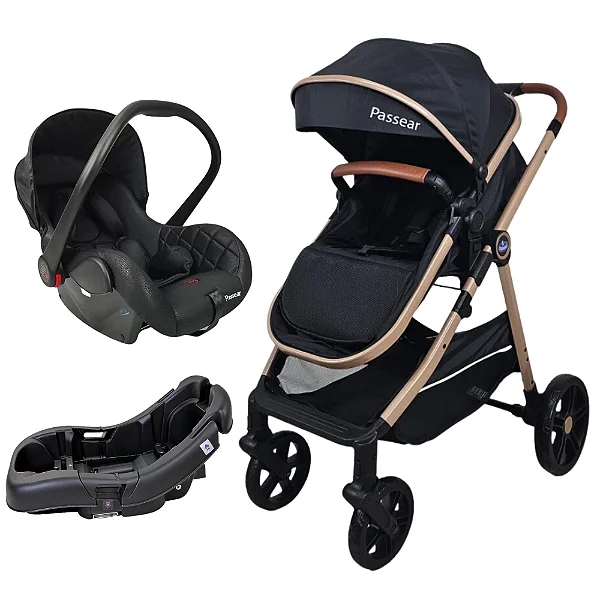 CARRINHO MOISÉS APOLO + BEBÊ CONFORTO + BASE - PASSEAR