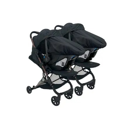 Carrinho Duolee Gemeos Galzerano + 2 Bebês Conforto Grid