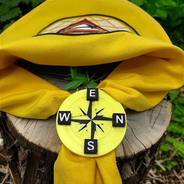 Arganel Prendedor Lenço Bússola 2D