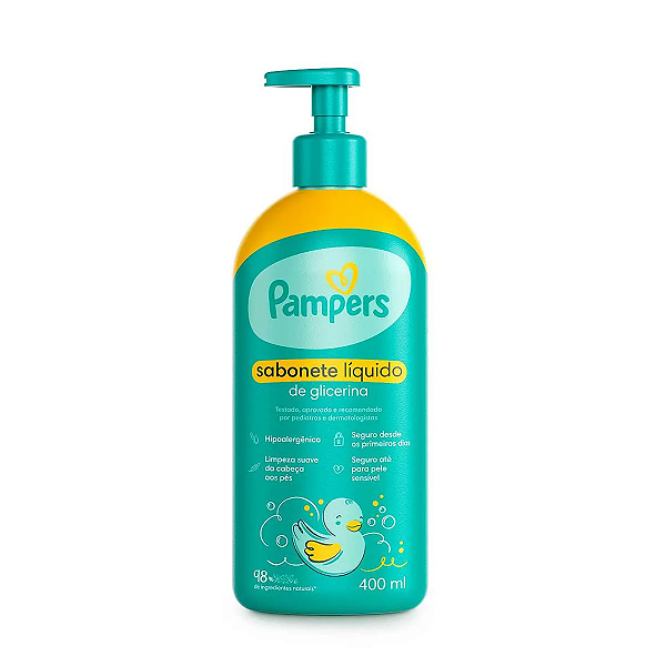 Sabonete Líquido Infantil de Glicerina Pampers 400ml