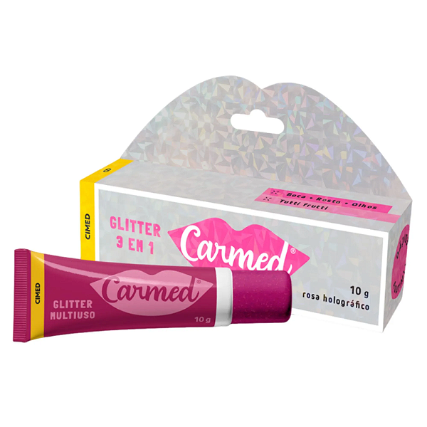 Hidratante Labial Carmed Glitter 3 Em 1 Tutti Frutti 10g