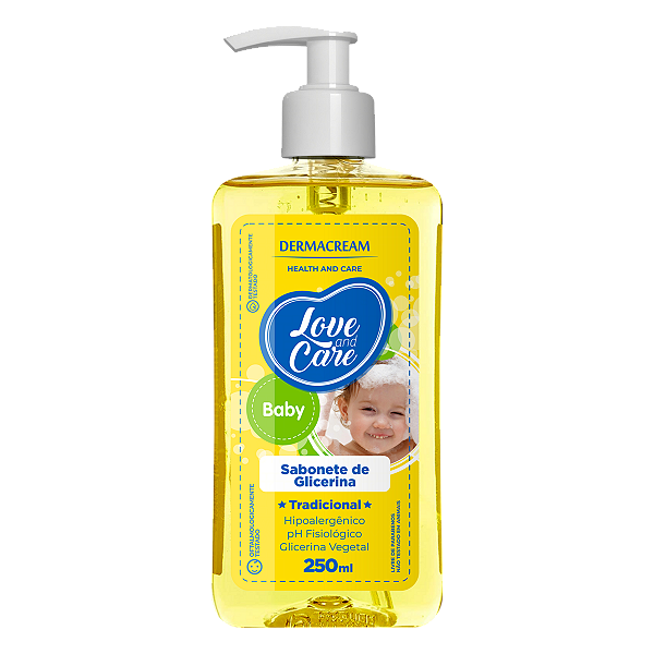 Sabonete Liquido Dermacream Glicerina Baby Love & Care 250ml