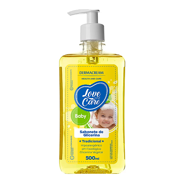 Sabonete Liquido Dermacream Glicerina Baby Love & Care 500ml