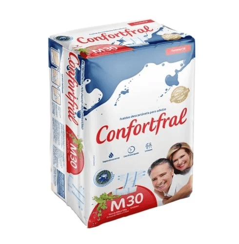 Fralda Geriátrica Confortfral M Com 30 Unidades