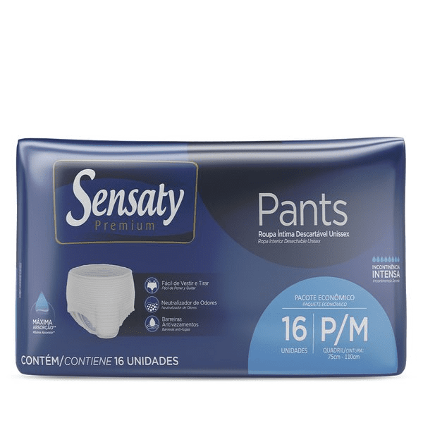 Fralda Sensaty Pants P/M Com 16 Unidades