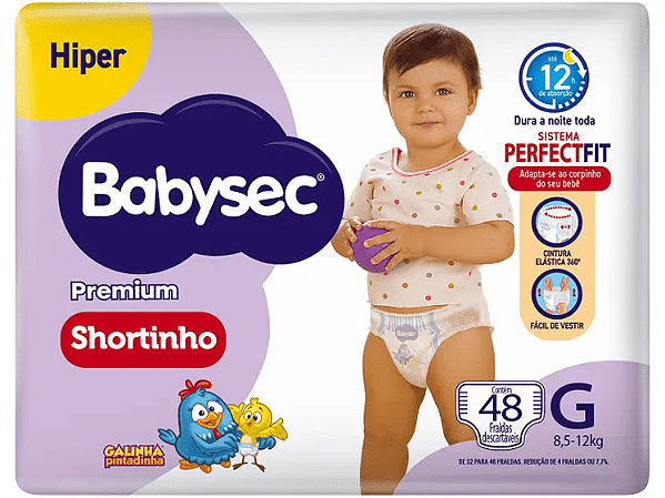 Fralda Babysec Shortinho G Com 48 Unidades